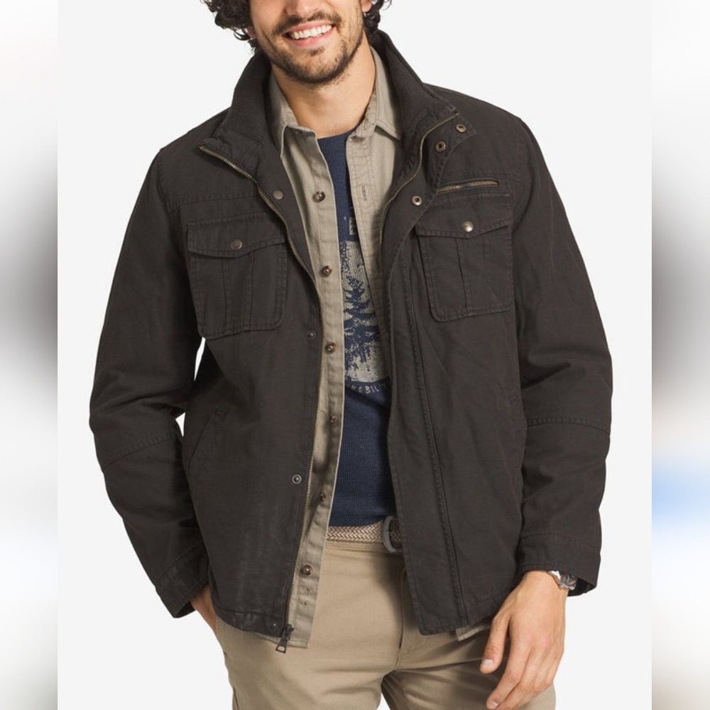 G.H. Bass Men's Field Jacket Size Large Navy Color